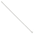 925 White Gold 1.5 mm Polished Chain Anklet, Solid