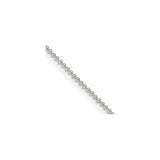 925 White Gold 1.25 mm Polished Chain Necklace, Solid detail view