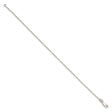 925 White Gold 1.5 mm Polished Chain Anklet, Solid