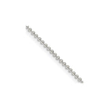925 White Gold 1.5 mm Polished Chain Necklace, Solid alternate angle