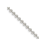 925 White Gold 3 mm Polished Chain Necklace, Solid detail view