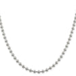 925 White Gold 5 mm Polished Chain Necklace, Solid