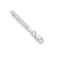 925 White Gold 3.15 mm Curb Chain Bracelet, Polished shown for scale