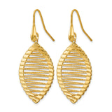 Sterling Silver Drop Earrings with Spiral and Oval Openwork Design for Women