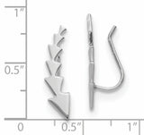 Sterling Silver Arrow Ear Climber Earrings, Geometric Modern Minimalist Design for Women
