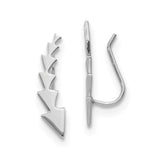 Sterling Silver Arrow Ear Climber Earrings, Geometric Modern Minimalist Design for Women