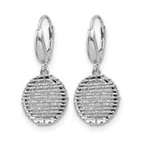 Sterling Silver Drop Earrings, Laser Cut Abstract Spiral and Circle Dangles, Lightweight Leverback Design