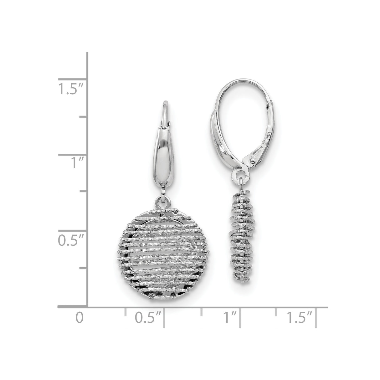 Sterling Silver Drop Earrings, Laser Cut Abstract Spiral and Circle Dangles, Lightweight Leverback Design
