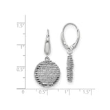 Sterling Silver Drop Earrings, Laser Cut Abstract Spiral and Circle Dangles, Lightweight Leverback Design