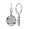 Sterling Silver Drop Earrings, Laser Cut Abstract Spiral and Circle Dangles, Lightweight Leverback Design