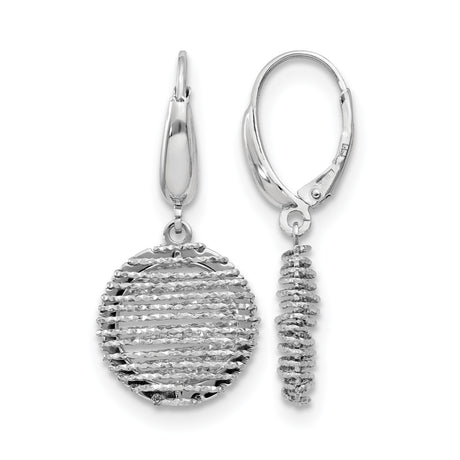 Sterling Silver Drop Earrings, Laser Cut Abstract Spiral and Circle Dangles, Lightweight Leverback Design
