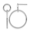 Sterling Silver Double Circle Hoop Earrings with Interlocking Open Hoops, Minimalist Design