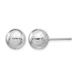 Sterling Silver Ball Stud Earrings, Polished and Textured Minimalist Design for Women