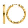 Sterling Silver Hoop Earrings, Classic Round Design with High Polish Finish for Women