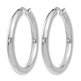 Sterling Silver Hoop Earrings, Classic Minimalist Round Design, Polished Finish for Women