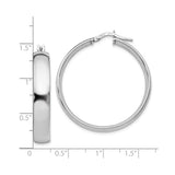 Sterling Silver Hoop Earrings, Smooth Round Minimalist Design, High Polish Finish