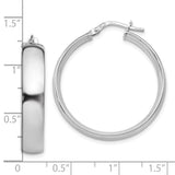 Sterling Silver Hoop Earrings with Hinged Clasp, Polished Wide Band, Classic Minimalist Style
