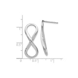 Sterling Silver Infinity Symbol Stud Earrings, Sleek Modern Minimalist Design for Women