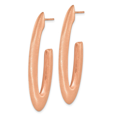 Sterling Silver Hoop Earrings, Textured Nail Design with Hammered Finish, Chunky U-Shape Hoops