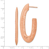 Sterling Silver Hoop Earrings, Textured Nail Design with Hammered Finish, Chunky U-Shape Hoops