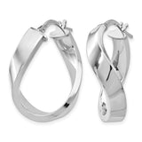 Sterling Silver Twisted Teardrop Hoop Earrings, Sculpted Modern Minimalist Design for Women