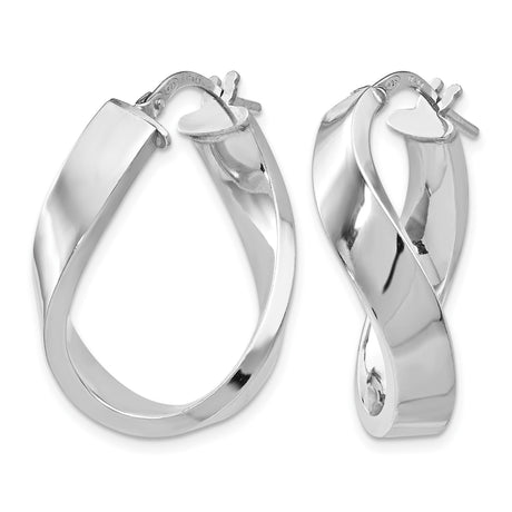 Sterling Silver Twisted Teardrop Hoop Earrings, Sculpted Modern Minimalist Design for Women