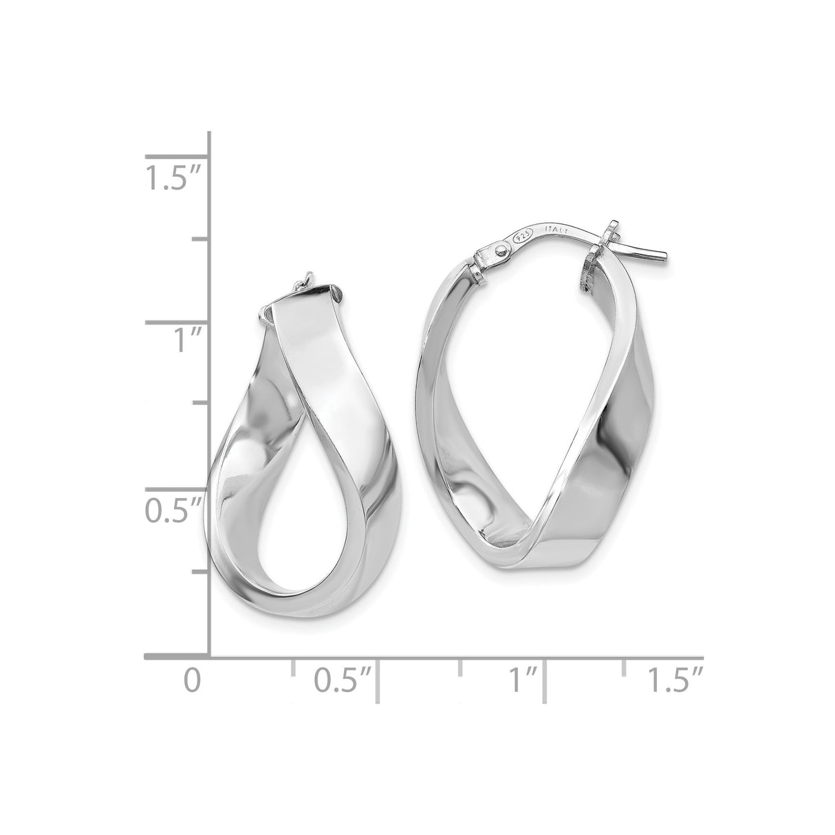 Sterling Silver Twisted Teardrop Hoop Earrings, Sculpted Modern Minimalist Design for Women