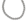 925 White Gold 12 mm Polished Chain Necklace