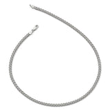 925 White Gold 4.8 mm Polished Chain Necklace alternate angle