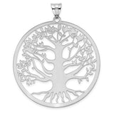 Sterling Silver Tree of Life Pendant with Openwork Design, Symbolizing Family Roots and Nature