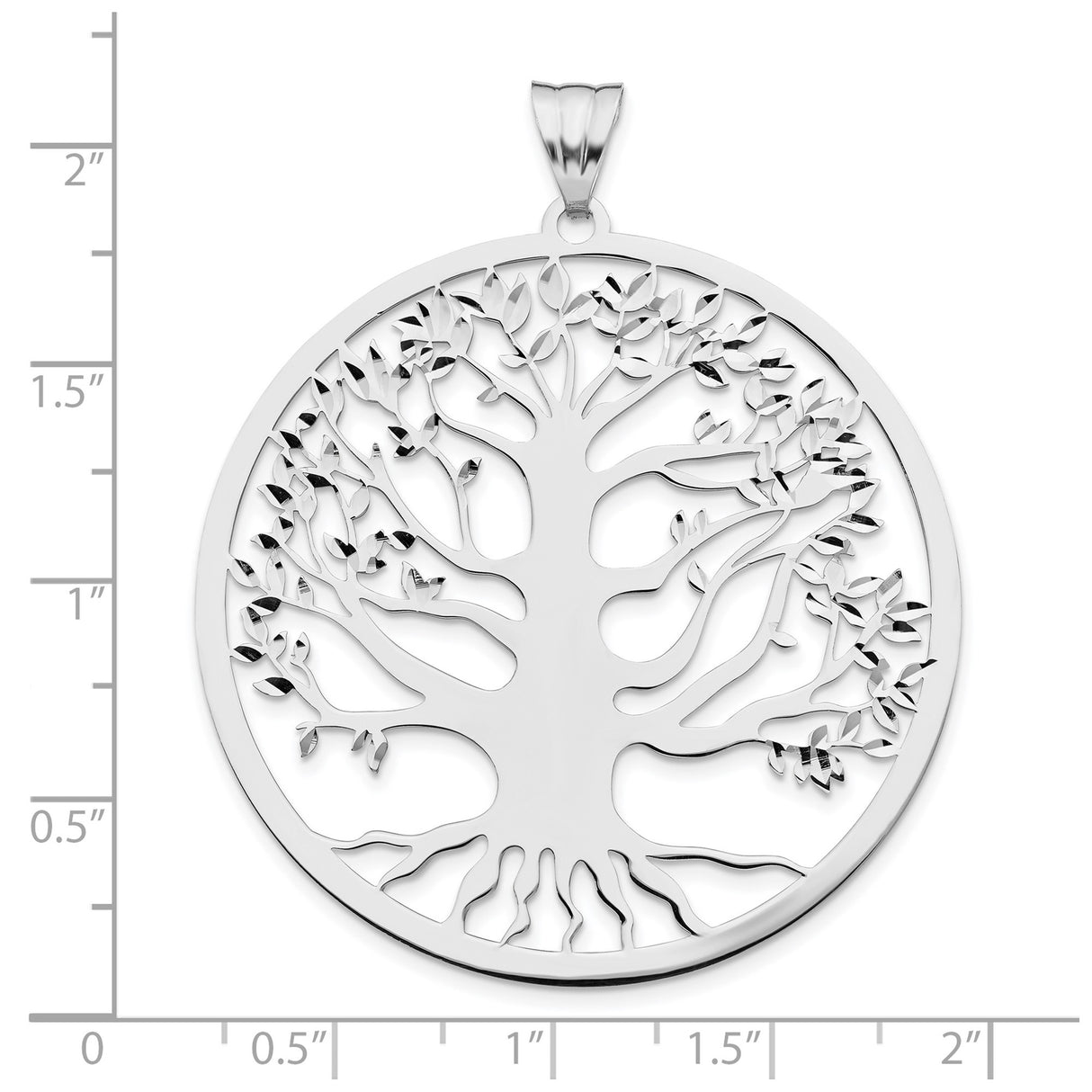 Sterling Silver Tree of Life Pendant with Openwork Design, Symbolizing Family Roots and Nature