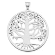 Sterling Silver Tree of Life Pendant with Openwork Design, Symbolizing Family Roots and Nature