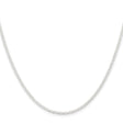 925 White Gold 1.85 mm Anchor Chain Necklace