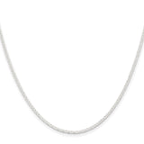 925 White Gold 1.85 mm Anchor Chain Necklace