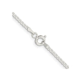 925 White Gold 1.85 mm Anchor Chain Necklace alternate angle