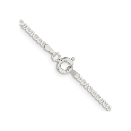 925 White Gold 1.85 mm Anchor Chain Necklace alternate angle
