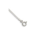925 White Gold 1.85 mm Anchor Chain Bracelet shown for scale