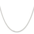 925 White Gold 2.25 mm Anchor Chain Necklace