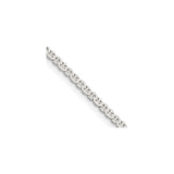925 White Gold 2.25 mm Anchor Chain Necklace detail view