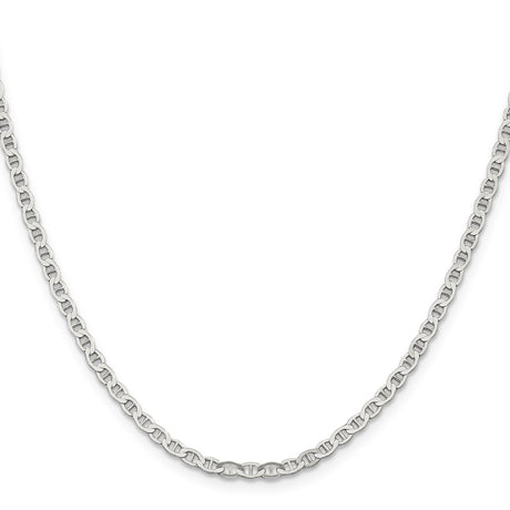 925 White Gold 3.1 mm Polished Chain Necklace