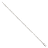 925 White Gold 3.1 mm Polished Chain Anklet