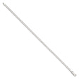 925 White Gold 3.1 mm Polished Chain Bracelet