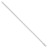 925 White Gold 3.1 mm Polished Chain Bracelet