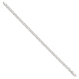 925 White Gold 4 mm Polished Chain Bracelet