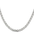 925 White Gold 4.75 mm Polished Chain Necklace