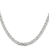 925 White Gold 4.75 mm Polished Chain Necklace
