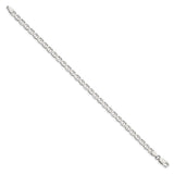 925 White Gold 4.75 mm Polished Chain Bracelet