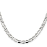925 White Gold 5.7 mm Polished Chain Necklace