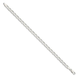 925 White Gold 5.7 mm Polished Chain Bracelet