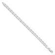 925 White Gold 7.1 mm Polished Chain Bracelet